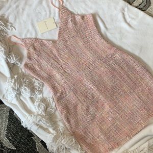 Gorgeous new NWT pink tweed dress Fanco boutique